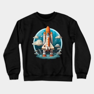 AI Generated Rocketship Crewneck Sweatshirt